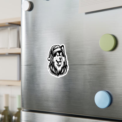 Santa Paws Malamute Vinyl Decal