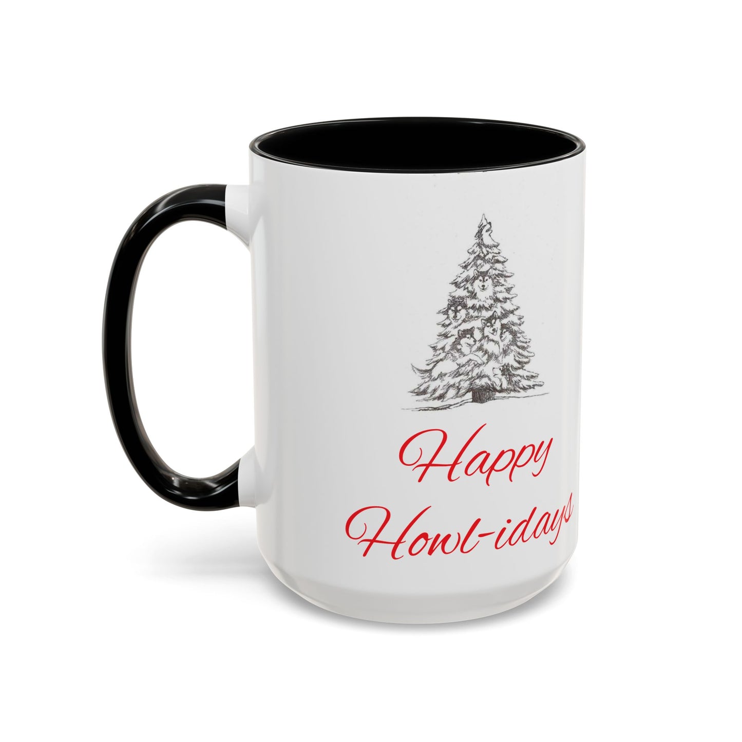 Happy Howl-idays 2-Tone Coffee Mug