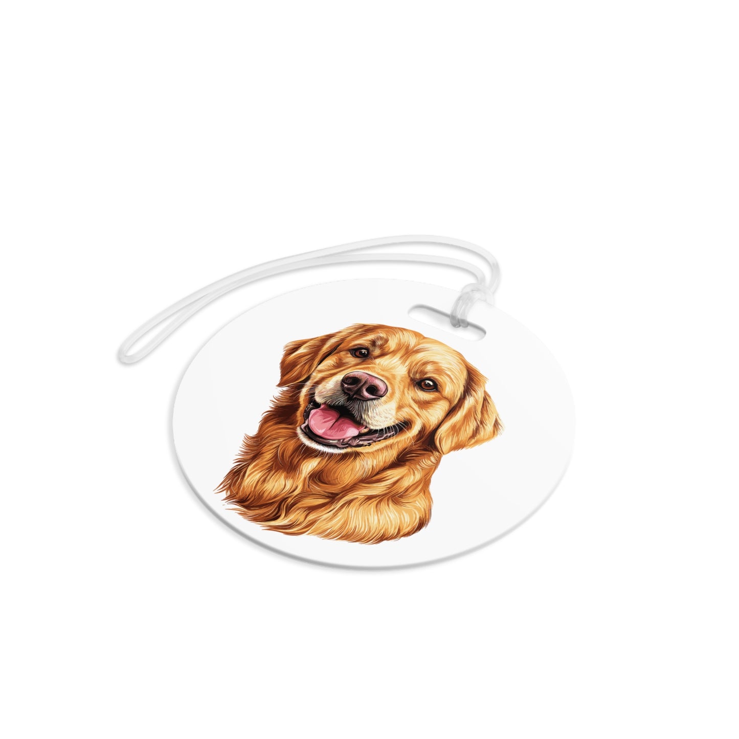 Golden Head Luggage Tag