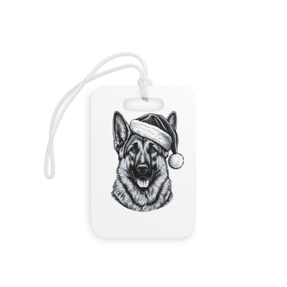 Santa Paws German Shepherd Luggage Tag