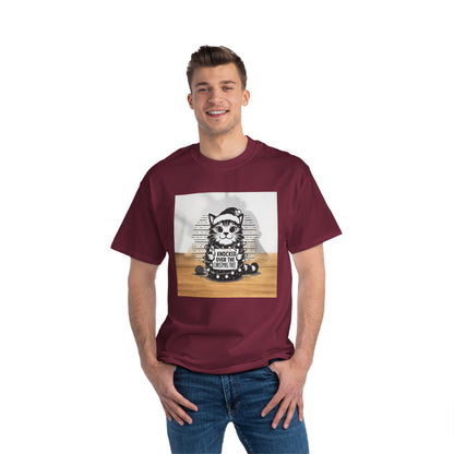 Naughty Cat Men's Short-Sleeve Crewneck Tee