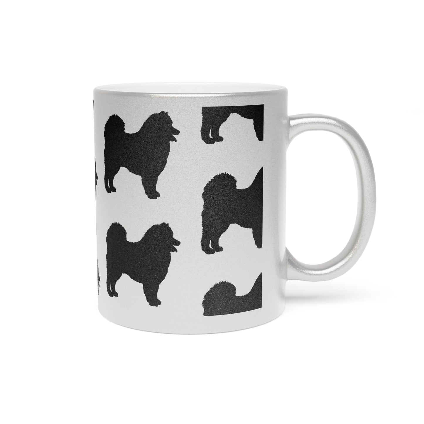 Samoyed Silhouette Metallic Coffee Mug