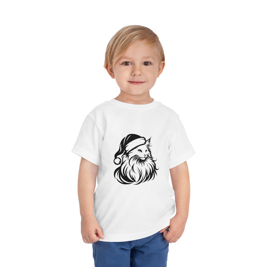 Santa Paws Cat Toddler Unisex Short Sleeve Crewneck Tee