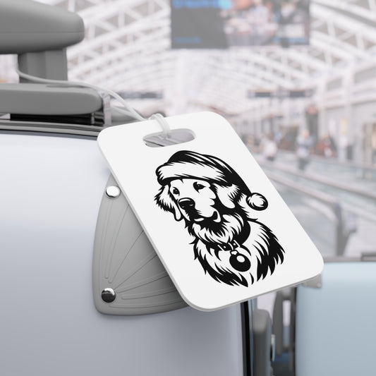 Santa Paws Golden Luggage Tag