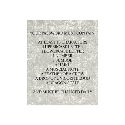 Password Crushed Velvet Blanket