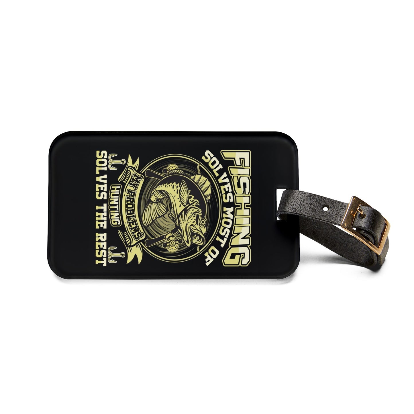 Problem Solving Leather Strap Luggage Tag