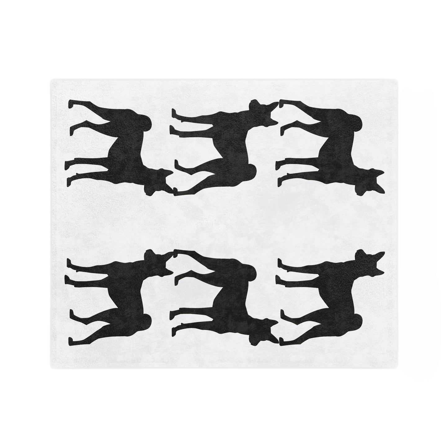Basenji Silhouette Velveteen Microfiber Blanket