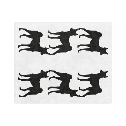 Basenji Silhouette Velveteen Microfiber Blanket