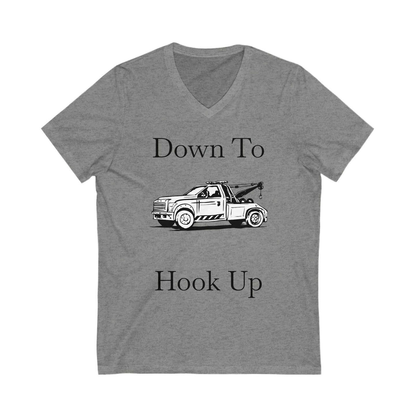 Down To Hook Up Unisex Short Sleeve V-Neck Tee