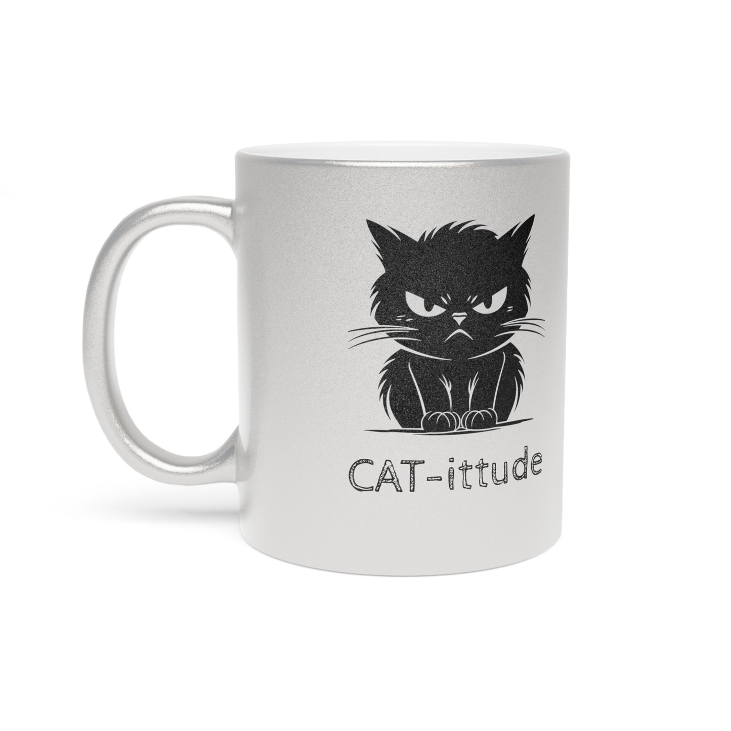 CAT-ittude Metallic Coffee Mug