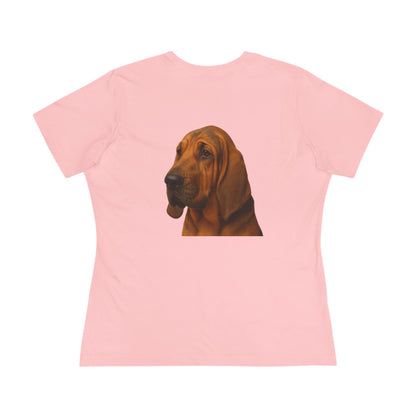 Bloodhound Head Women's Short Sleeve Crewneck Tee