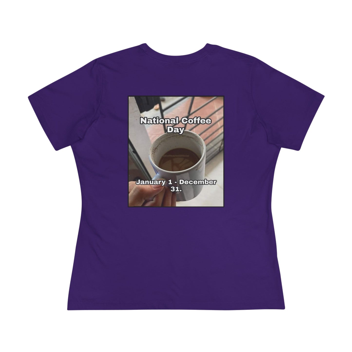 National Coffee Day Women's Short Sleeve Crewneck Tee