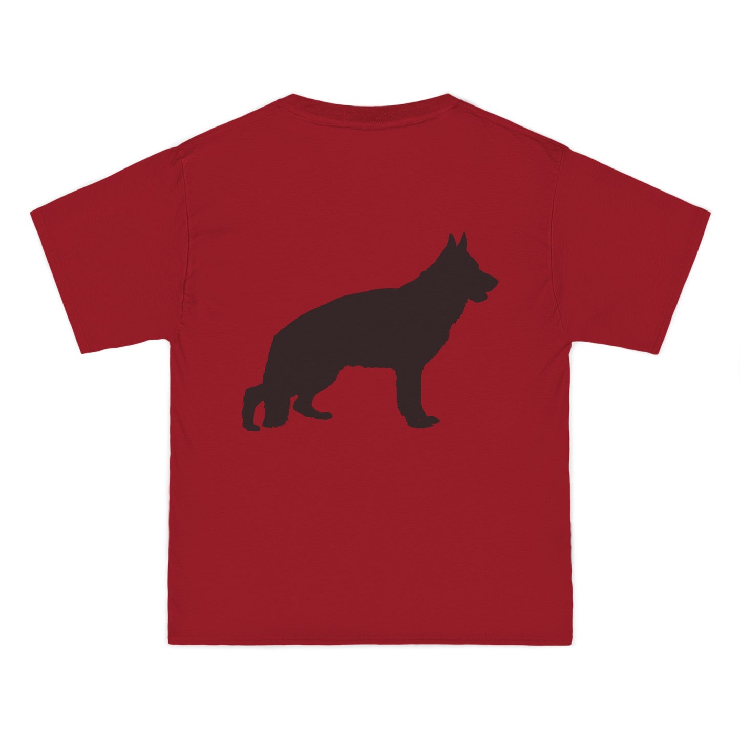 German Shepherd Silhouette Men's Short-Sleeve Crewneck Tee