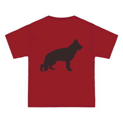 German Shepherd Silhouette Men's Short-Sleeve Crewneck Tee