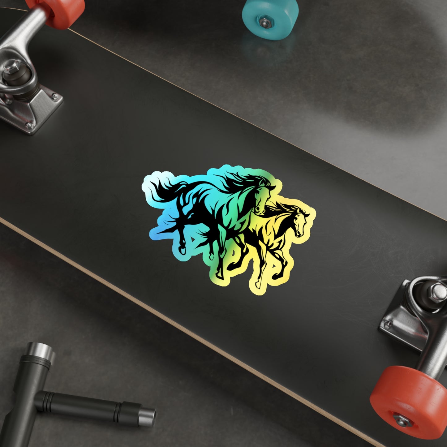 Horsin' Around Holographic Sticker