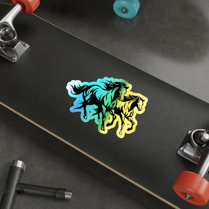 Horsin' Around Holographic Sticker