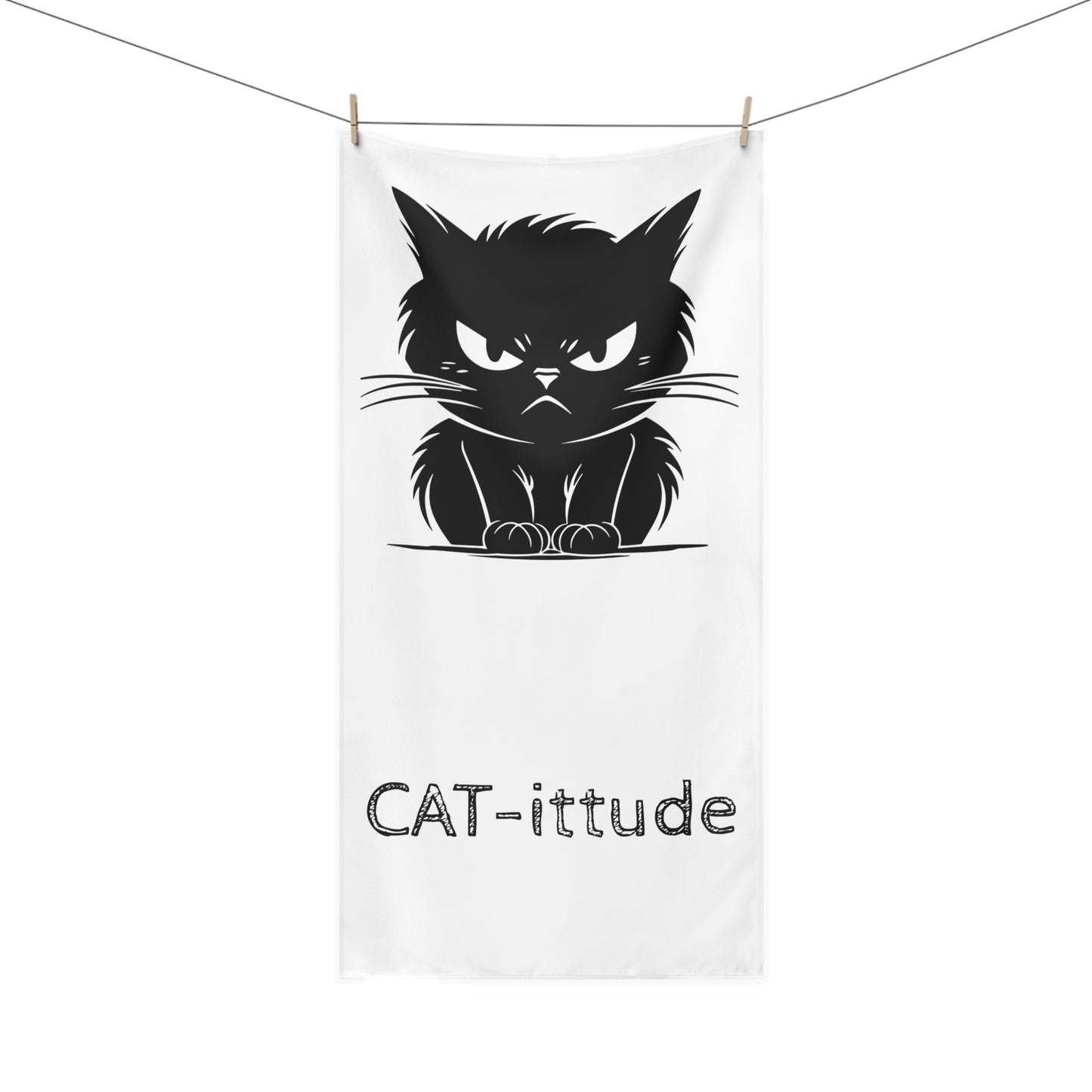 CAT-ittude Mink-Cotton  Beach Towel