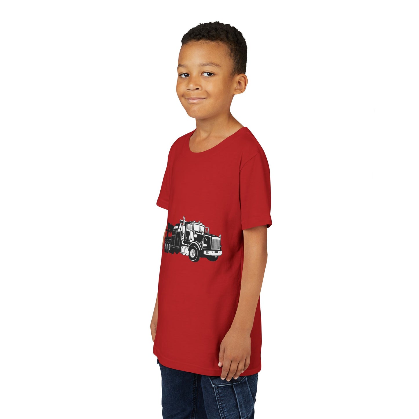 Heavy Tow Truck Youth Unisex Short Sleeve Crewneck Tee