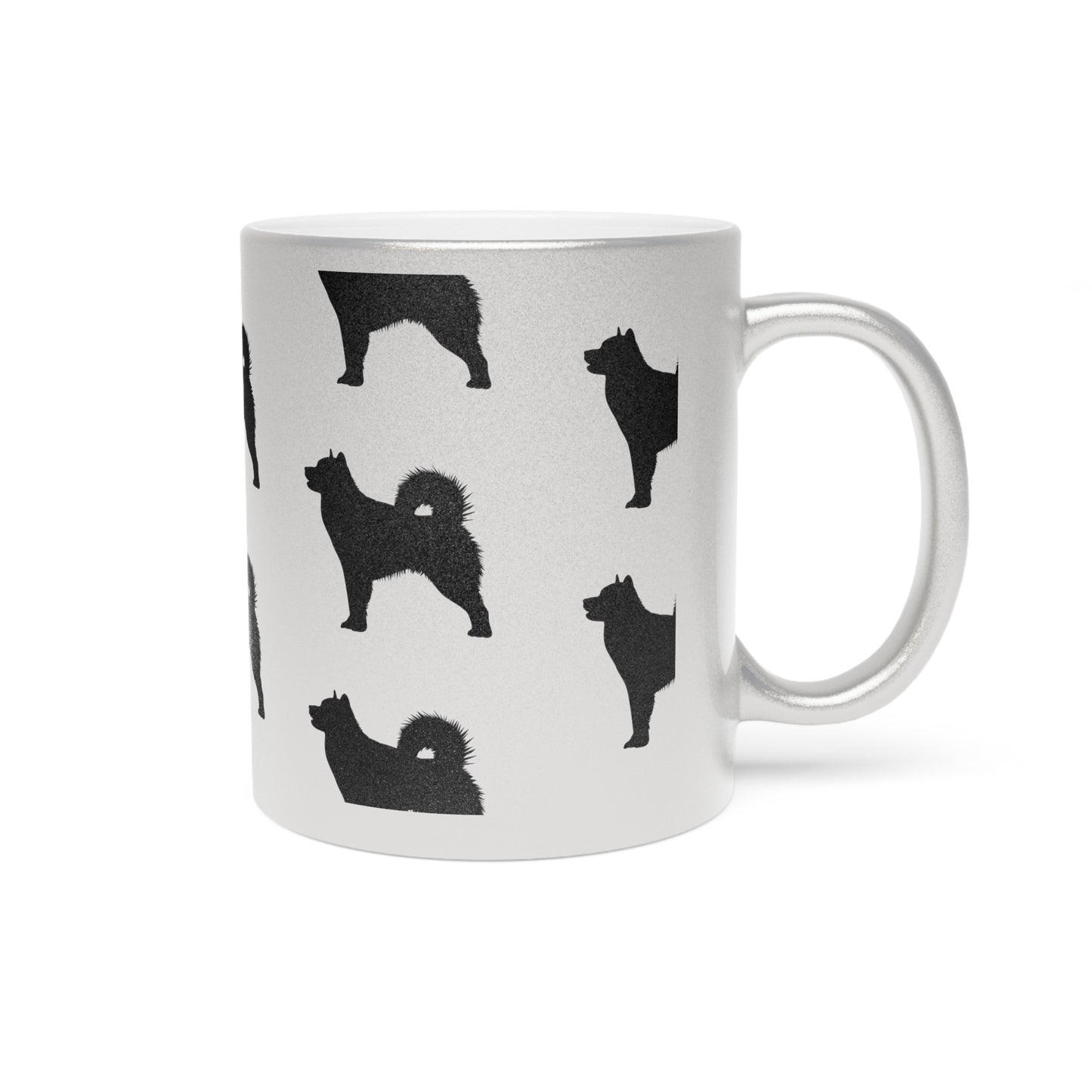 Malamute Silhouette Metallic Coffee Mug