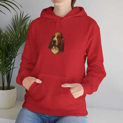 Basset Hound Head Unisex Hoodie