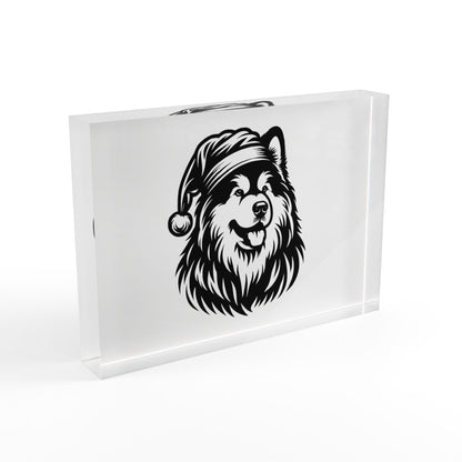 Santa Paws Malamute Acrylic Photo Block