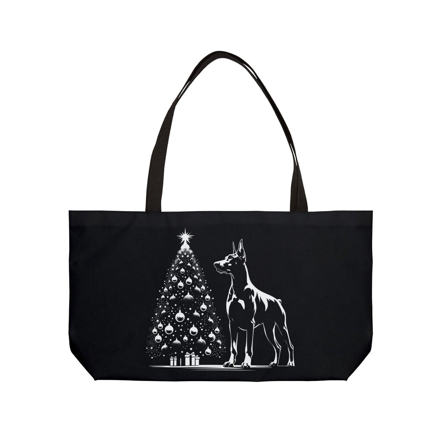 Doberman Christmas Tree Weekender Tote Bag
