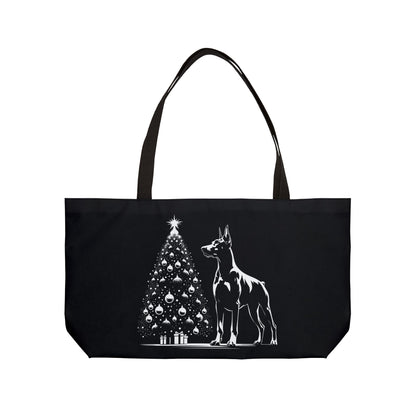 Doberman Christmas Tree Weekender Tote Bag