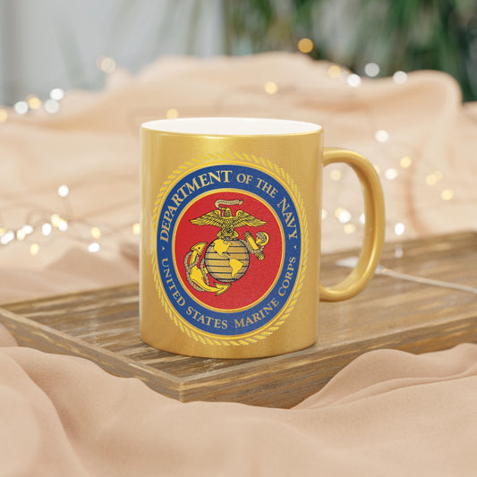 US Marine Corps Metallic Coffee Mug