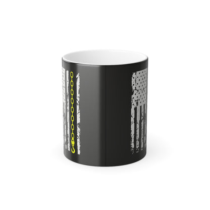Thin Yellow Line Color Changing Mug