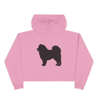Samoyed Silhouette Women's Crop Hoodie