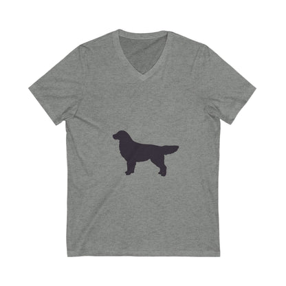 Golden Silhouette Unisex Short Sleeve V-Neck Tee