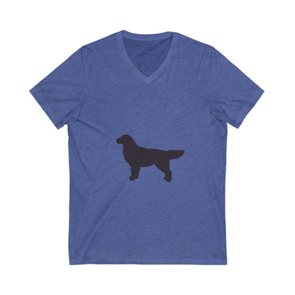 Golden Silhouette Unisex Short Sleeve V-Neck Tee