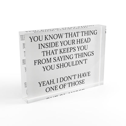 No Filter Acrylic Photo Block