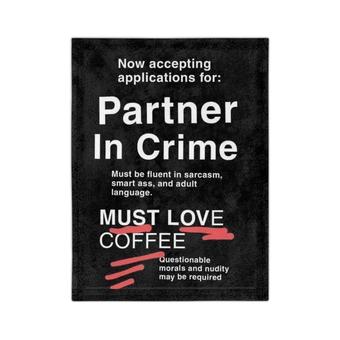 Partner In Crime Velveteen Microfiber Blanket