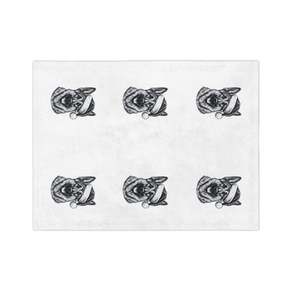 Santa Paws German Shepherd Velveteen Microfiber Blanket
