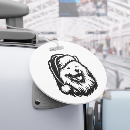Santa Paws Samoyed Luggage Tag