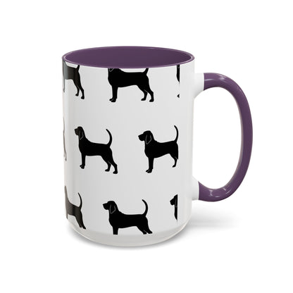 Bloodhound Silhouette 2-Tone Coffee Mug