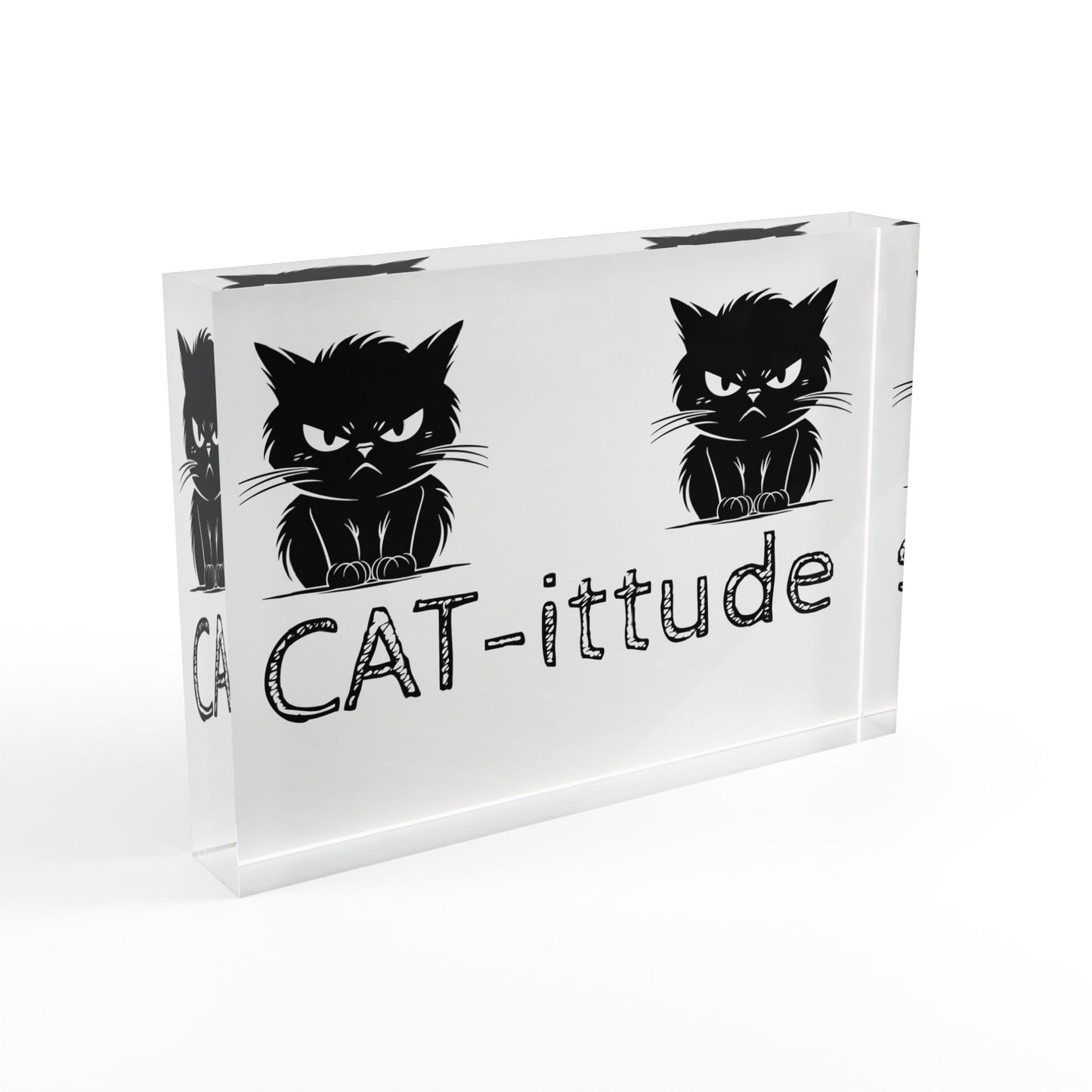 CAT-ittude Acrylic Photo Block