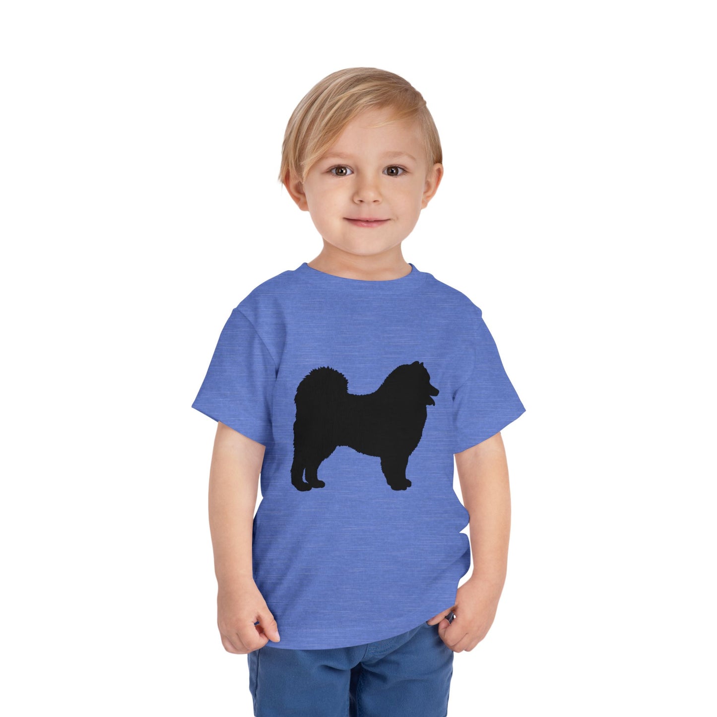 Samoyed Silhouette Toddler Unisex Short Sleeve Crewneck Tee