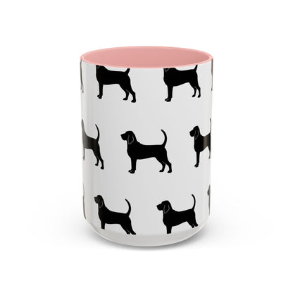 Bloodhound Silhouette 2-Tone Coffee Mug