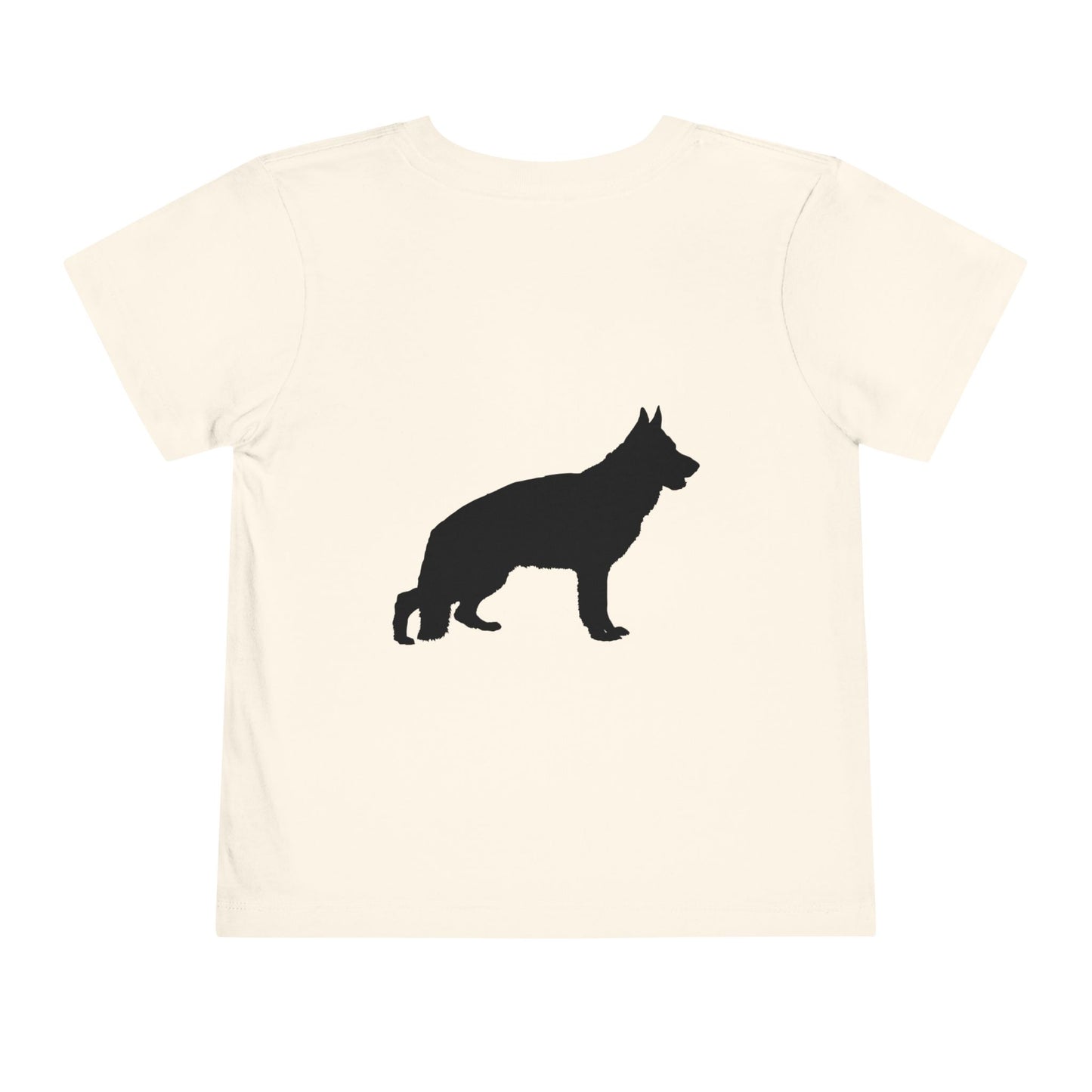 German Shepherd Silhouette Toddler Unisex Short Sleeve Crewneck Tee