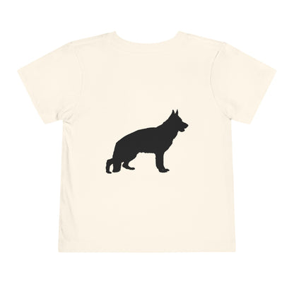 German Shepherd Silhouette Toddler Unisex Short Sleeve Crewneck Tee