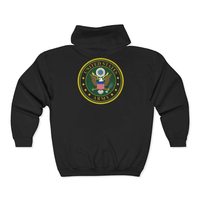 US Army Unisex Full Zip Hoodie