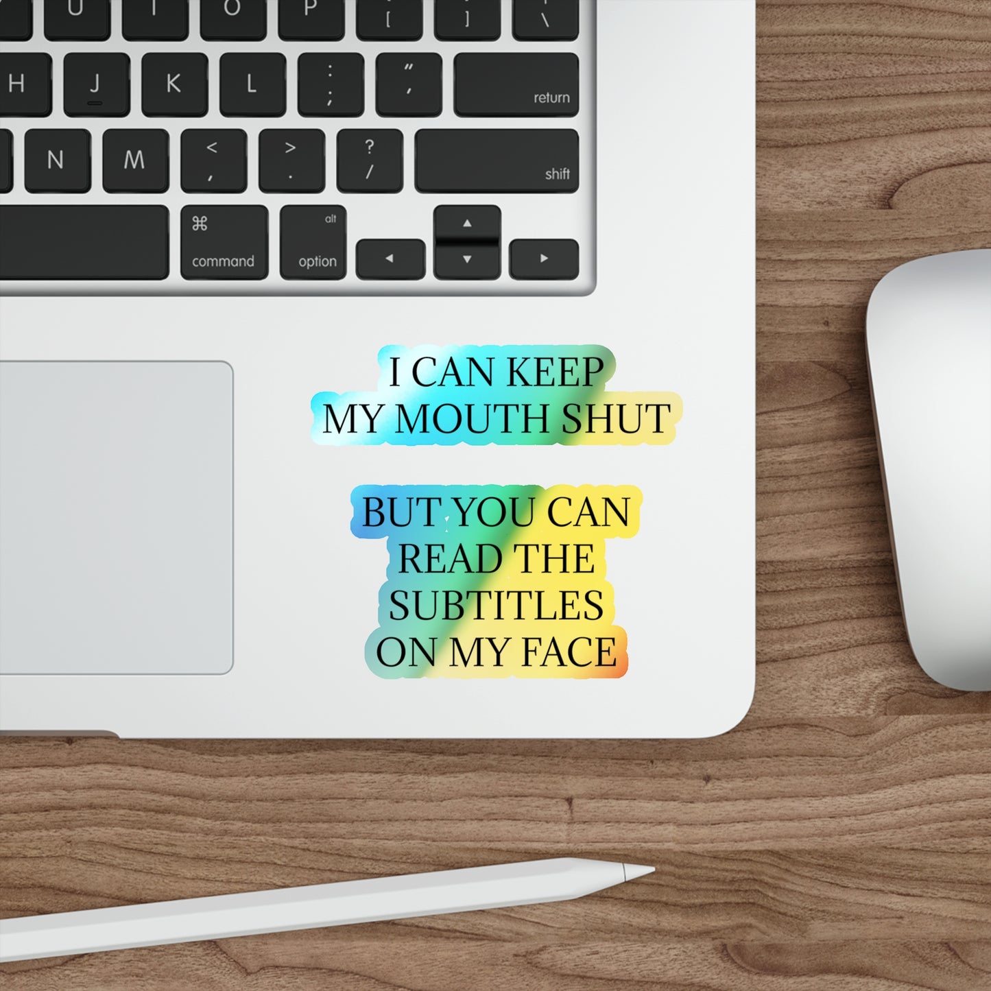 Subtitles Holographic Sticker