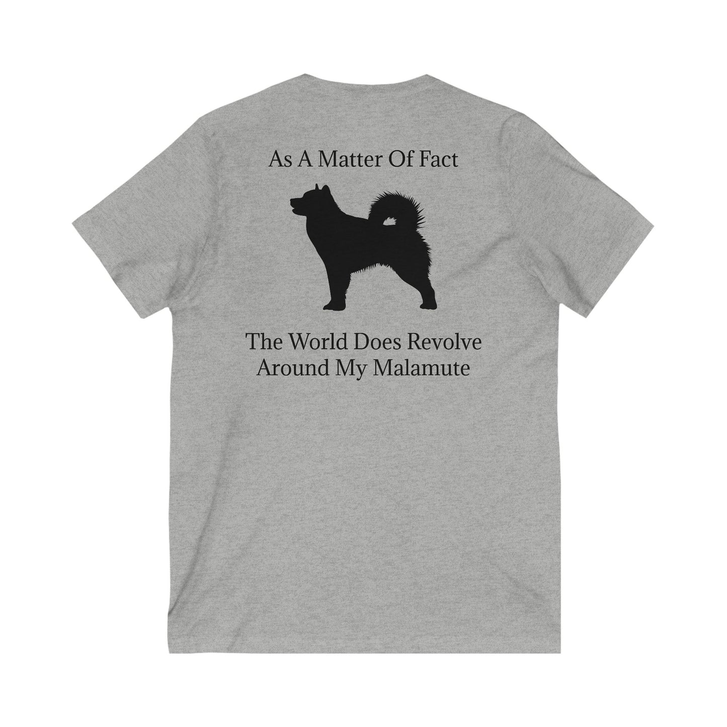Matter Of Fact Malamute Unisex Short Sleeve V-Neck Tee
