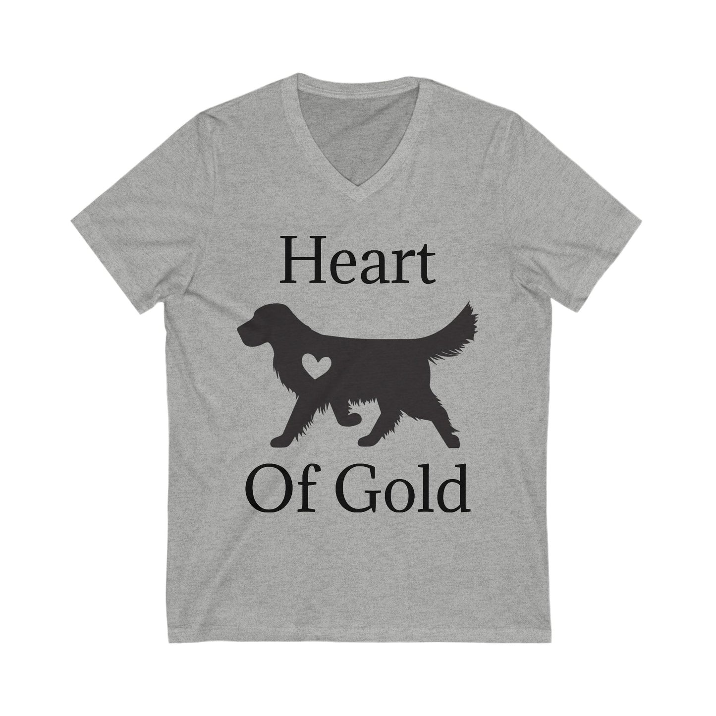 Heart Of Gold Unisex Short Sleeve V-Neck Tee