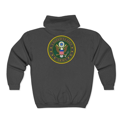 US Army Unisex Full Zip Hoodie