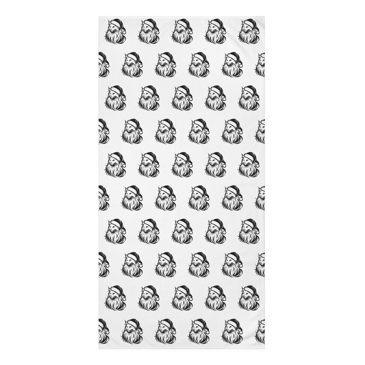 Santa Paws Cat Mink-Cotton  Beach Towel