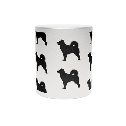 Malamute Silhouette Metallic Coffee Mug