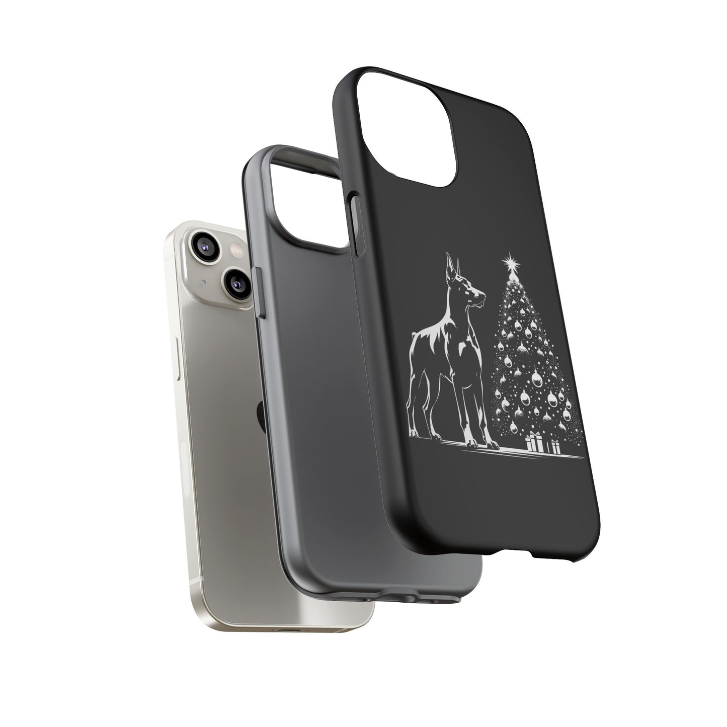Doberman Christmas Tree iPhone Case